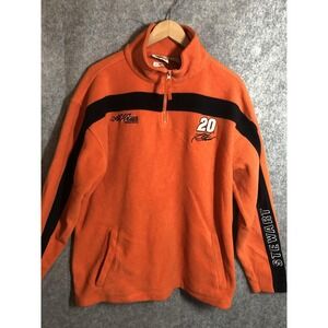 Tony Stewart 20 Sweatshirt Mens Medium Orange‎ NASCAR Racing Joe Gibbs Action